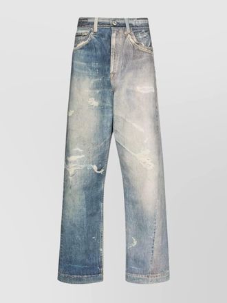 Our Legacy denim trompe loeil print wide-leg jeans