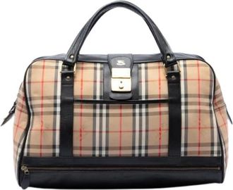 Burberry Borsa da viaggio Pre-owned in tela - - Pre-owned - Donna - Beige - ONE SIZE