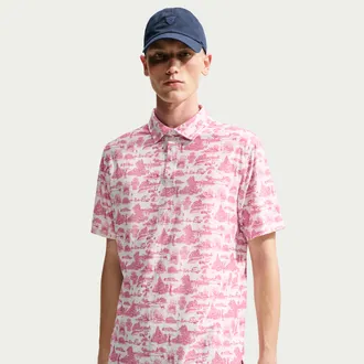 Nike Mens Tailored Performance Dri-FIT Golf Polo in Pink | IO2167-642