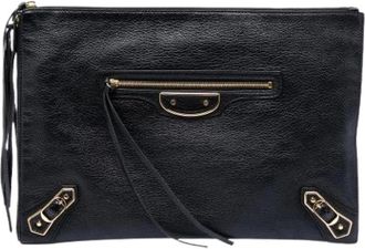 Balenciaga Pre-owned Vintage Clutch - Dames - Vintage Clutch - Zwart - ONE Size - Leer - Vintage