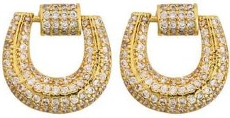 Panacea Pav&eacute; Cubic Zirconia Doorknocker Earrings in Gold at Nordstrom Rack