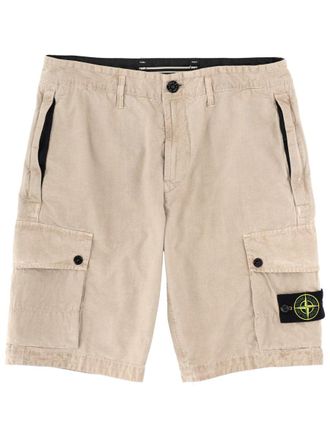 Stone Island Cargo-Shorts mit Logo-Aufn&auml;her