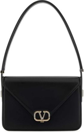 Valentino Garavani VLogo Shoulder Bag - Dames - Schoudertassen - Zwart - ONE Size - Leer - Tassen
