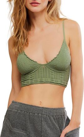 Free People Heirloom Seamless Bralette in Forest Run at Nordstrom, Size X-Small