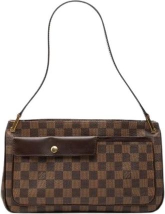 Louis Vuitton Pre-owned Aubagne Schoudertas - Dames - Vintage Schoudertas - Bruin - ONE Size - Leer - Vintage
