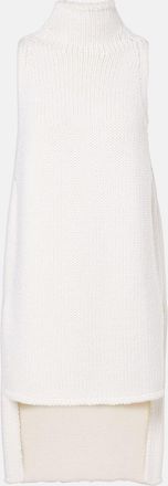 Alaia Caped wool turtleneck top