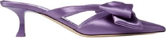 Jimmy Choo London Flaca 50Mm Wisteria Satin Mules, Brand Size 35 ( US Size 5 )