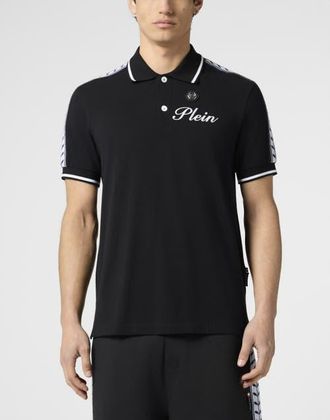 Philipp Plein Piquet Polo T-Shirt Plein Tennis Men in Black at Nordstrom, Size Xx-Large