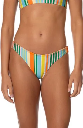 Maaji Deep Sea Lines Iconic Reversible Bikini Bottoms in Open Blue at Nordstrom, Size X-Small