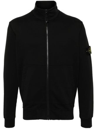 Stone Island cotton jersey cardigan - Black