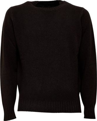 FILIPPO DE LAURENTIIS Truien & Vesten, Heren, Bruin, XL, Girocollo Ronde Hals Gebreide Kleding