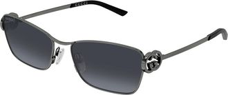 Gucci GG2045S 001 Womens Sunglasses Gunmetal Size 58