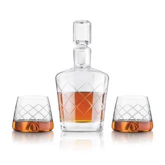 Final Touch Final Touch 4 Piece Lead-Free Crystal Whiskey Decanter Set