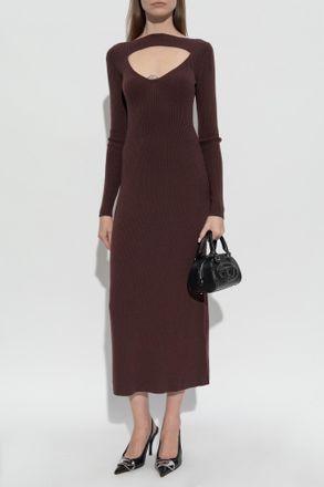 Diesel Wool Dress M-OLONI, Womens, Brown