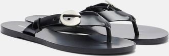 Coperni Logo leather thong sandals