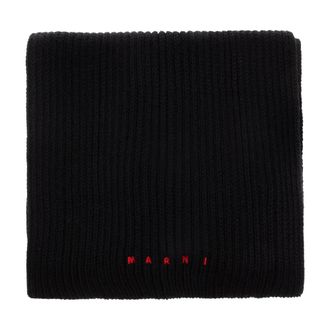 Marni Sciarpa con logo - - Accessories - unisex - Nero - S