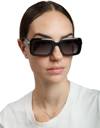 Furla Womens Sunglasses Glossy Black Acetate Eyewear