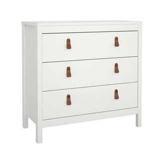 Dmora Dmora - Cajonera Joceline, C&oacute;moda Multiusos, C&oacute;moda De Dormitorio, Gabinete Con Cajones, 82x38 H80 Cm, Blanco