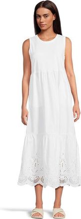 Elliott Lauren Eyelet Dress Womens Dress White : MD, Cotton