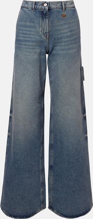 Courr&egrave;ges Courr&egrave;ges Logo wide-leg jeans
