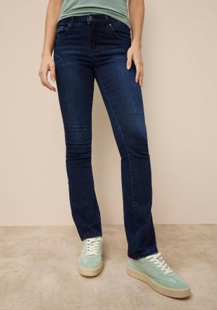 Tamaris Bootcut-Jeans TAMARIS, Damen, Gr. 34, N-Gr, blau (dunkelblau us), Denim/Jeans, Obermaterial: 74% Baumwolle, 24% Polyester, 2% Elasthan, bootcut fit la