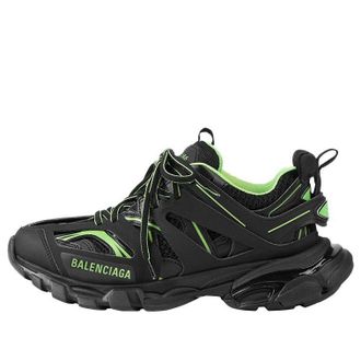 Balenciaga (WMNS) Balenciaga Track Sneakers Black Green 542436W3AC21035