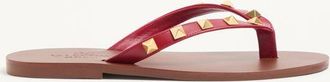 Valentino Garavani Rockstud Calfskin Thong Sandal 05Mm Wo