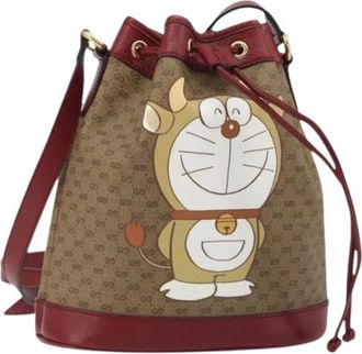 Gucci Pre-owned Vintage Bucket Shoulder Bag - Dames - Vintage Tas - Bruin - ONE Size - Leer - Vintage