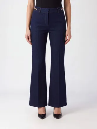 Liu Jo Jeans flared in denim misto lana a vita media