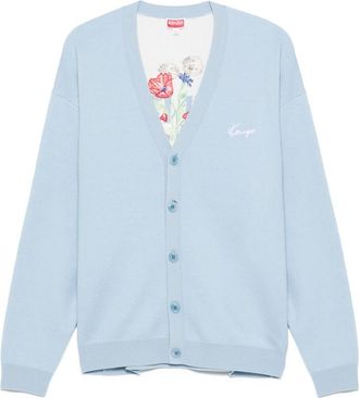 Kenzo Embroidered Cotton-blend Cardigan