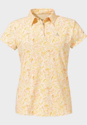 Sch&ouml;ffel Poloshirt SCH&Ouml;FFEL Polo Shirt Sternplatte L, Damen, Gr. 36, gelb (5465, gelb), Oberstoff : 90% Nylon 10% Elasthan, V-Ausschnitt, Shirts Poloshirt