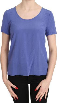 Patrizia Pepe Silk Short Sleeve Casual Top Womens Blouse