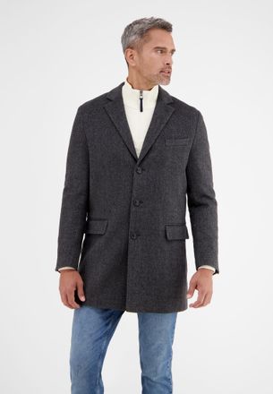 Lerros Wintermantel LERROS Mantel in klassischer Fischgrat-Optik, Herren, Gr. 48, gr&uuml;n (khaki), 57% Polyester, 40% Wolle, 3% Nylon, M&auml;ntel Wintermantel