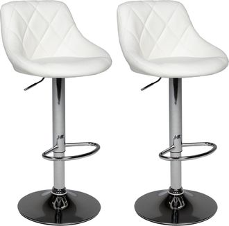 Happy Garden Juego De 2 Taburetes De Bar Blancos Jasper