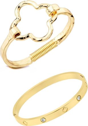 Adornia Set of 2 Assorted Bracelets in Gold at Nordstrom Rack