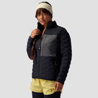 Backcountry Peale Primaloft Stitch-Free Baffle Stretch Jacket - Womens in Black at Nordstrom, Size Xx-Large