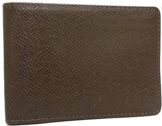 Louis Vuitton Brown Grizzly Taiga Leather Wallet (Bi-Fold) (Pre-Owned)