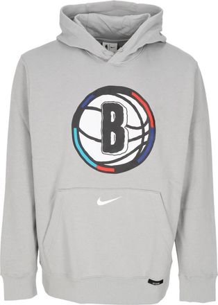 Nike Brooklyn Nets City Edition Hoodie - Heren - Sportshirts - Grijs - XL - Katoen - Fitness