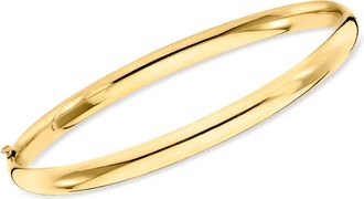 Canaria Canaria 10kt Yellow Gold Rounded Bangle Bracelet