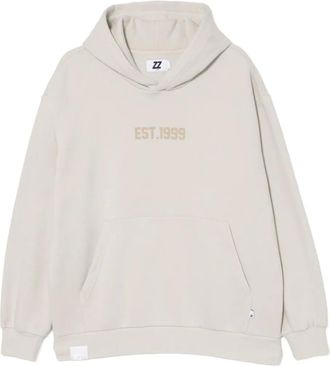 Izzue logo-embroidered hoodie - Neutrals