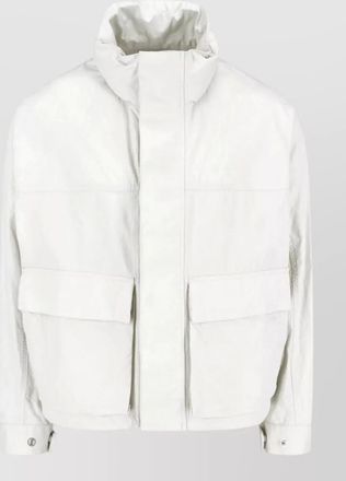Christophe Lemaire high collar coat large front pockets