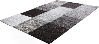 Paco Home Paco Home - Alfombra Hecha A Mano De Alta Calidad De Algod&oacute;n A Cuadros Trenzada En Marr&oacute;n Y Beige 200x300 Cm