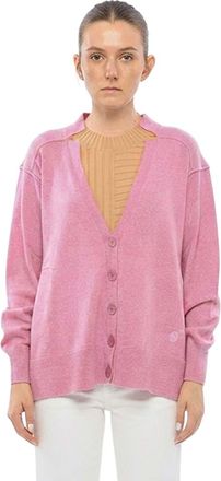 Stella McCartney Pink Embroidered V Neck Cardigan