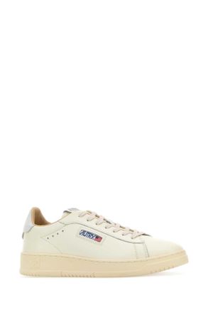 Autry Mens Ivory Leather Dallas Sneakers Leatmarshmshmsh