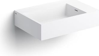 Clou Flush wastafell 60x42cm 5 voorbewerkte kraangaten aluite Wit mat