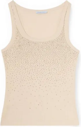 Motivi Tops, Dames, Beige, L, Katoen, Sleeveless Tops