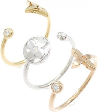 Louis Vuitton Yellow Gold (18K) Pink Gold (18K) White Gold (18K) Band Ring (Pre-Owned)