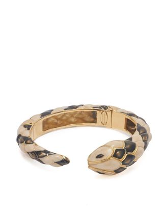 Roberto Cavalli Bracciale rigido a forma di serpente - Toni neutri
