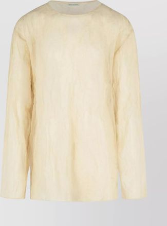 Dries Van Noten hen textured cotton t-shirt with long sleeves