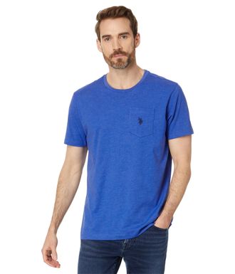 U.S.Polo Association Mens Crew Neck Pocket T-Shirt (Color Group 2 of 2) - Blue - XL